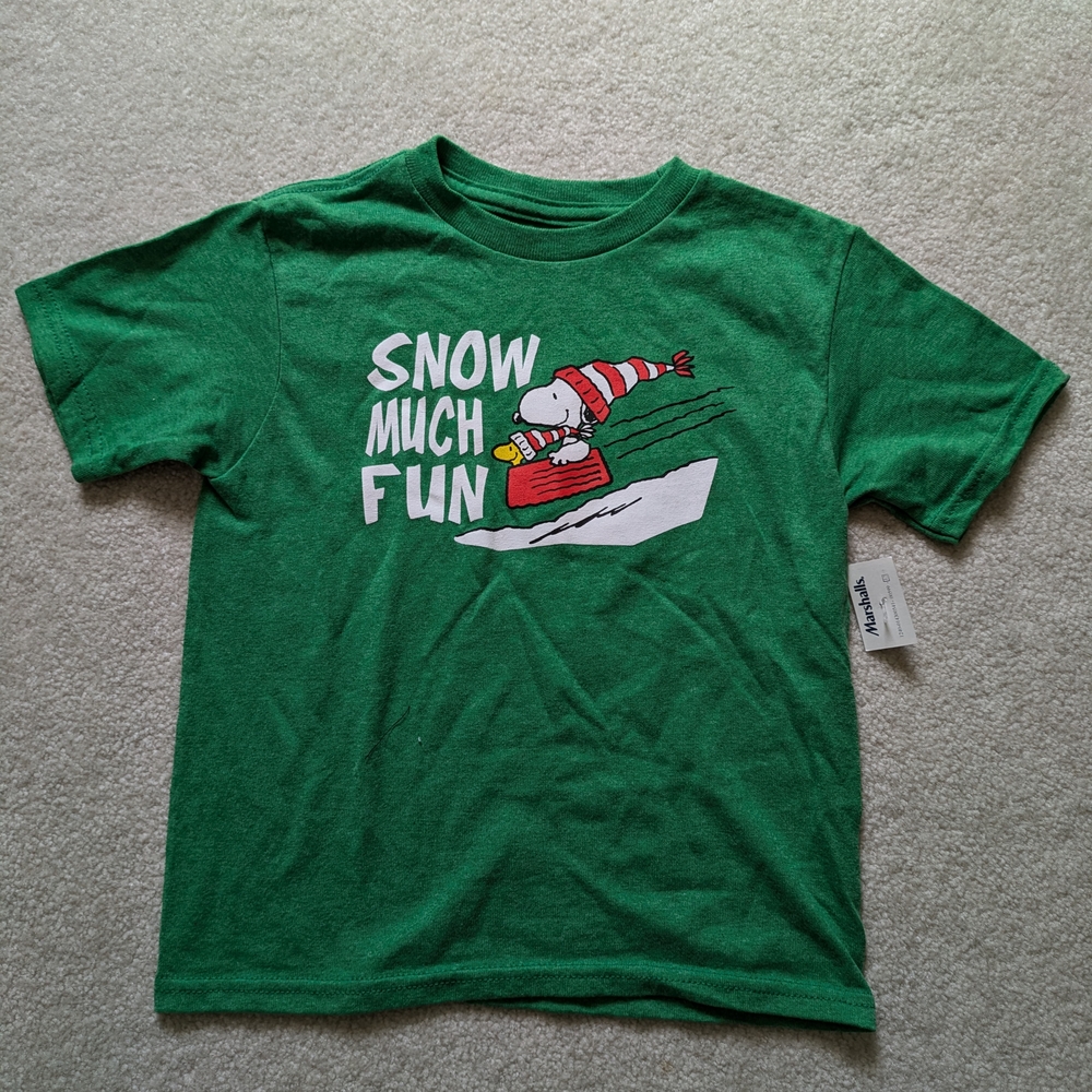 Snoopy Snow Much Fun Short T-Shirt